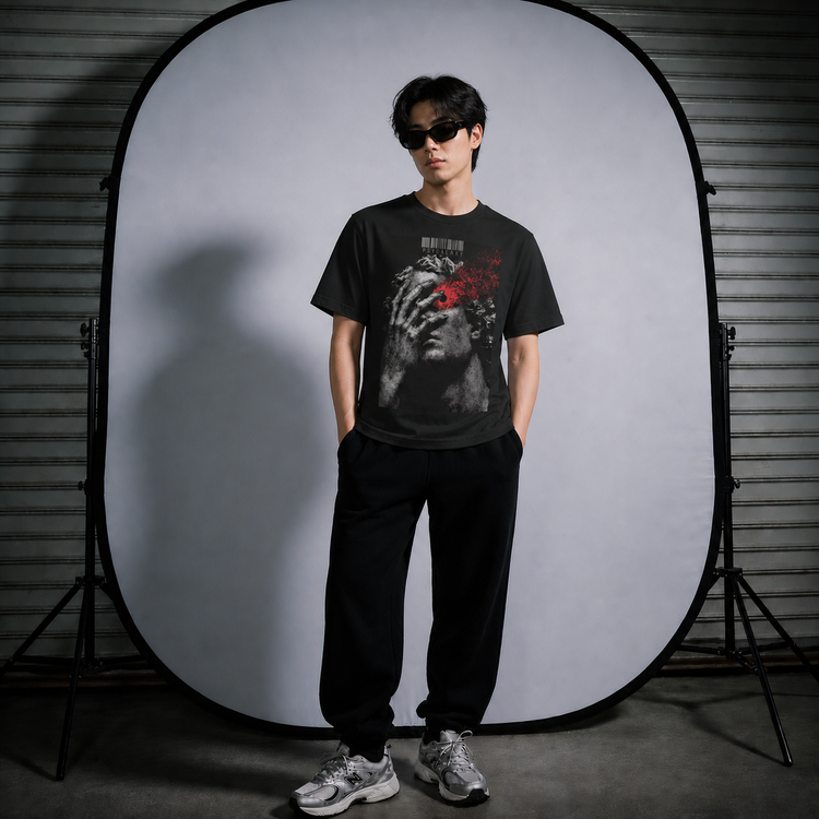 Grey Red - Regular Fit T-shirt