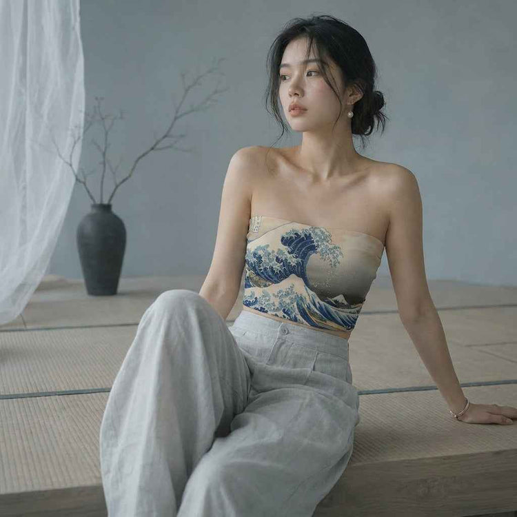 The Great Wave of Kanagawa by Katsushika Hokusai (1831)- Tube Top