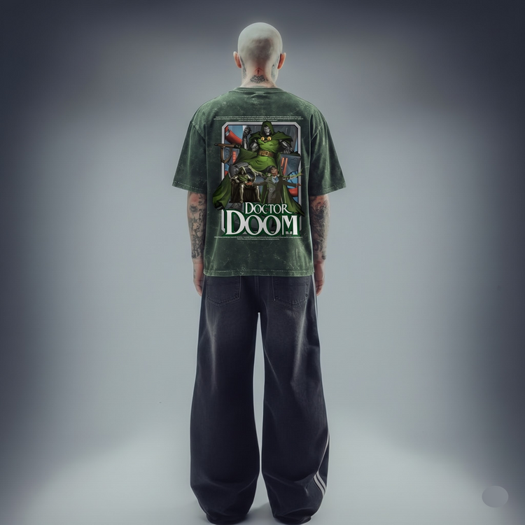 DOOMSDAY - Unisex Acid Washed Oversized Tee