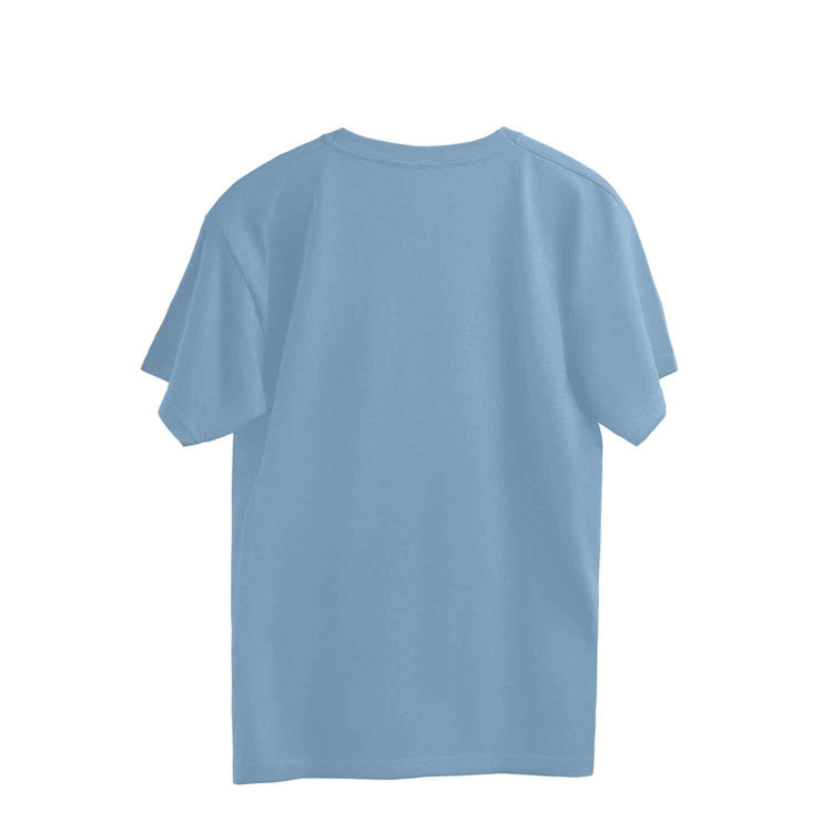 Solid Baby Blue Oversized T-shirt