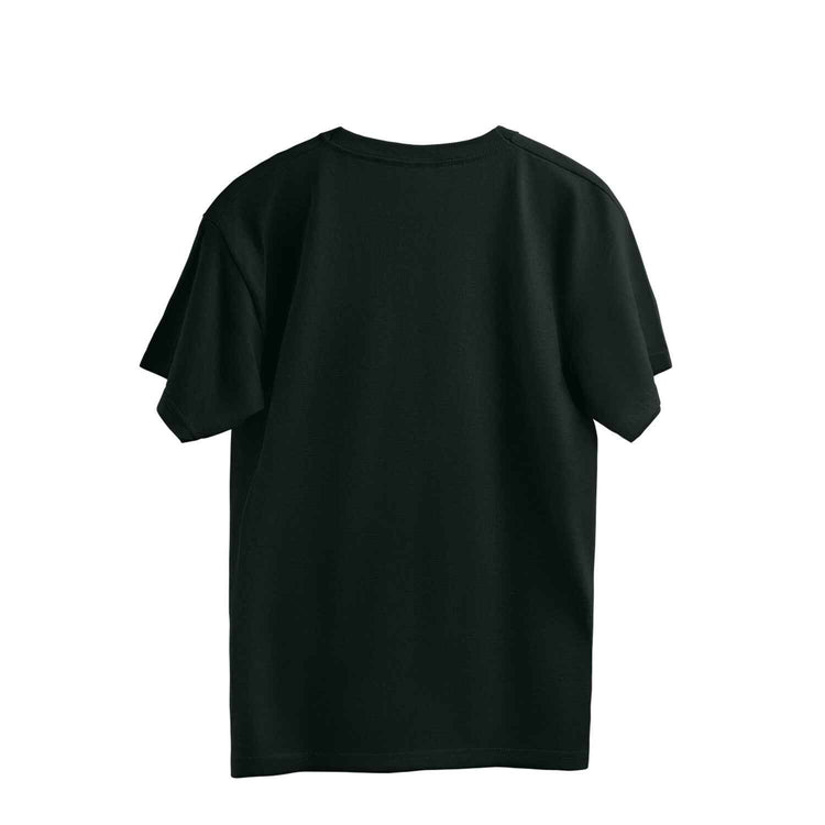 Solid Bottle Green Oversized T-shirt