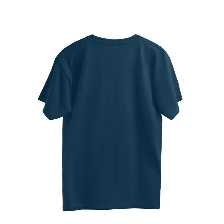 Solid Navy Blue Oversized T-shirt