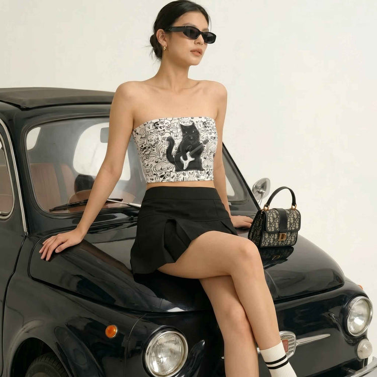 Rockstar cat - Tube Top