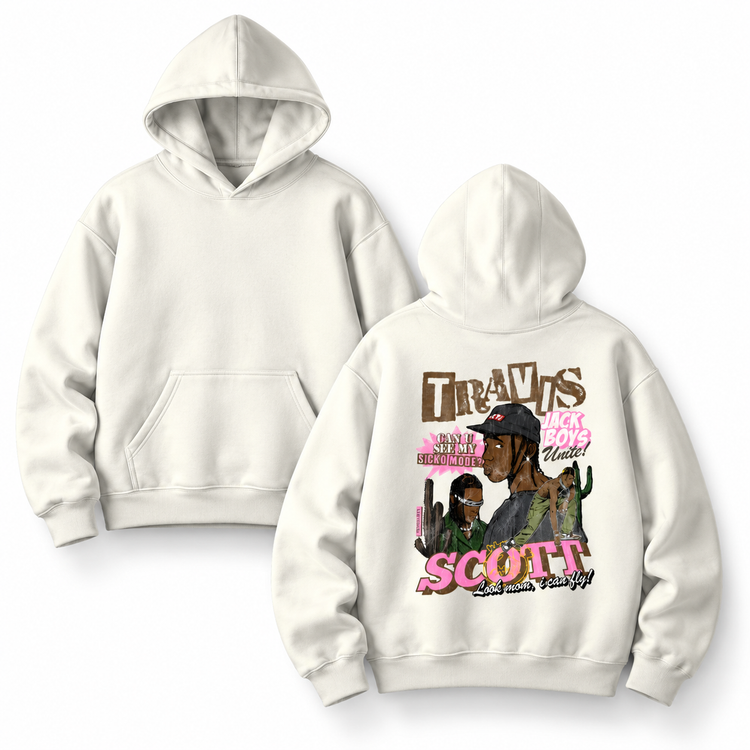 LOOK MOM I CAN FLY (TRAVIS SCOTT) - Unisex Pullover Hoodie