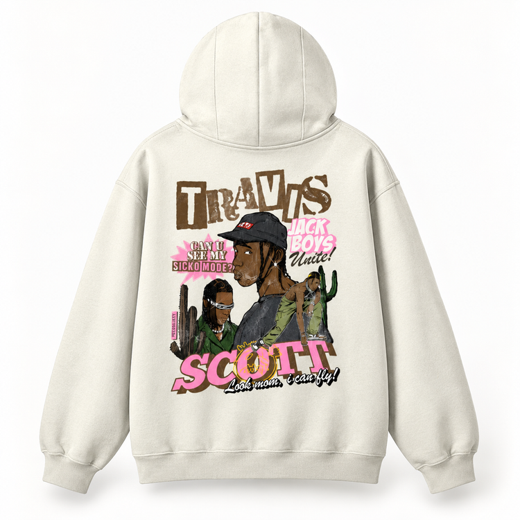 LOOK MOM I CAN FLY (TRAVIS SCOTT) - Unisex Pullover Hoodie