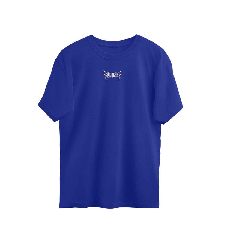 PSY CAT Oversized Tee in Royal Blue for Ultimate Trendy Comfort
