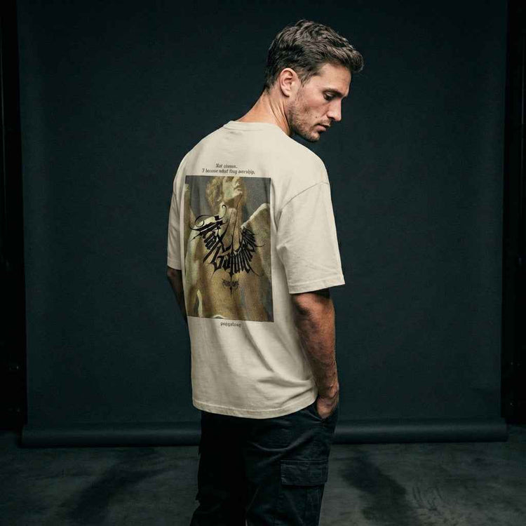 Fallen Angel - Oversized Tee (Beige)