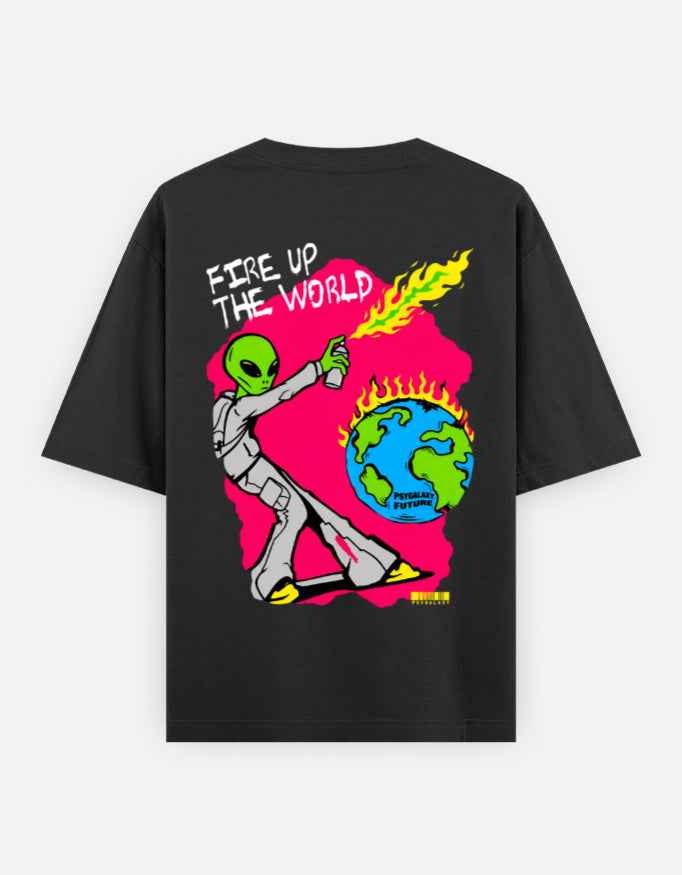 FIRE UP THE WORLD - Unisex Oversized Classic T-Shirt