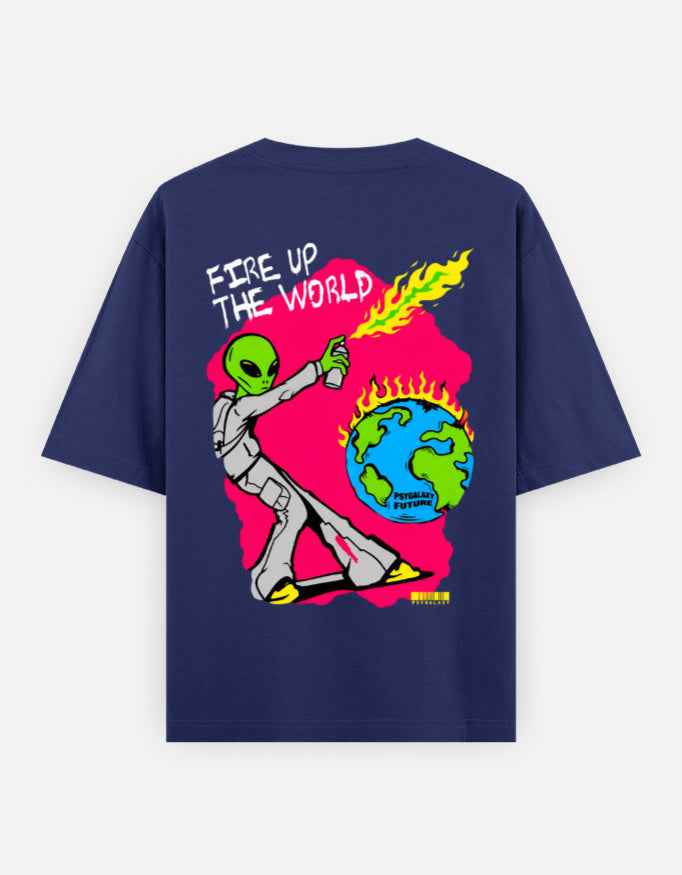 FIRE UP THE WORLD - Unisex Oversized Classic T-Shirt