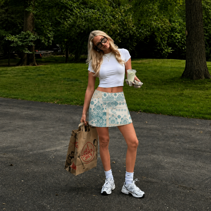 The Porcelain - Aop Mini Skirt