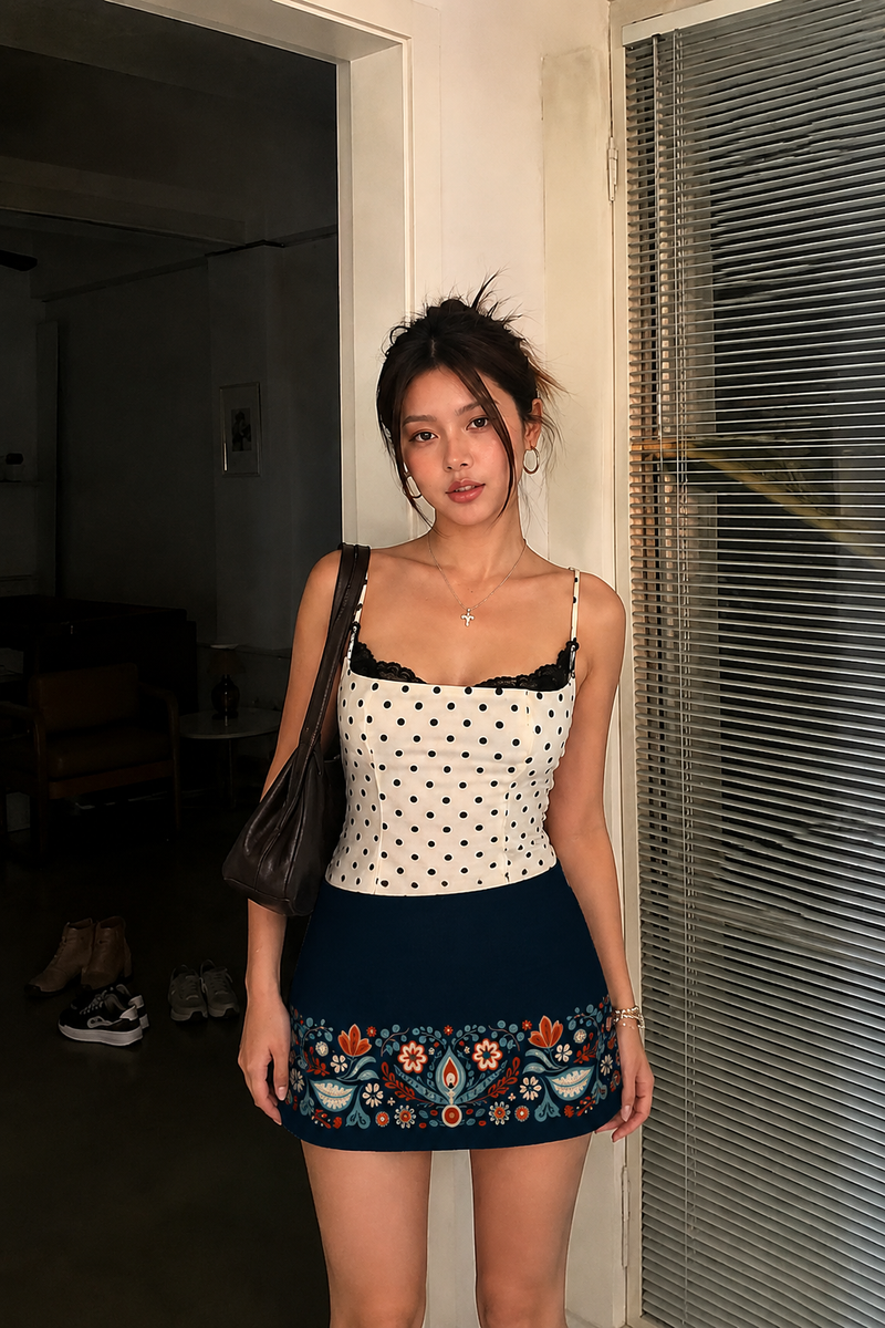 The Bohemian Crest - Aop Mini Skirt