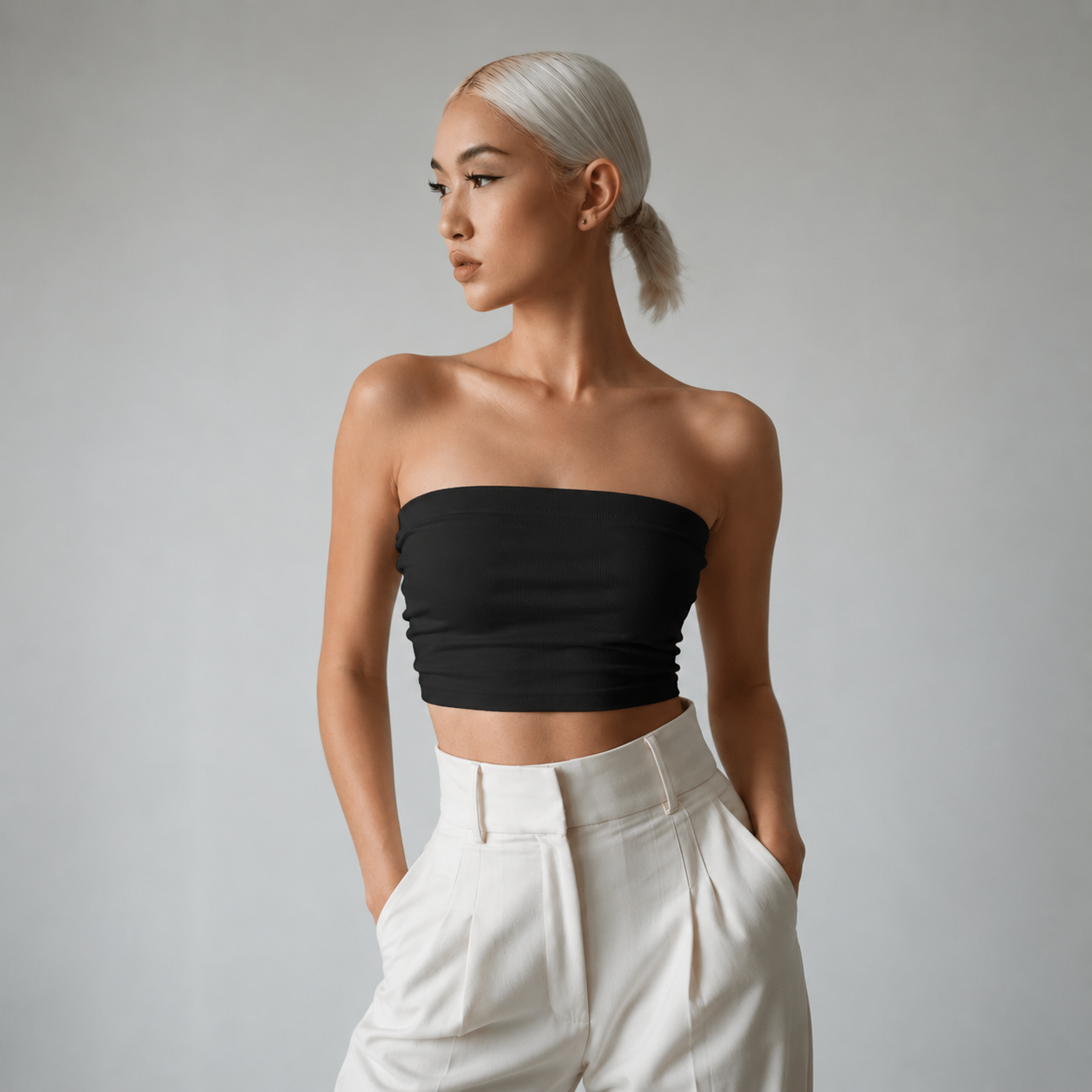 Black- Tube Top - Psygalaxy