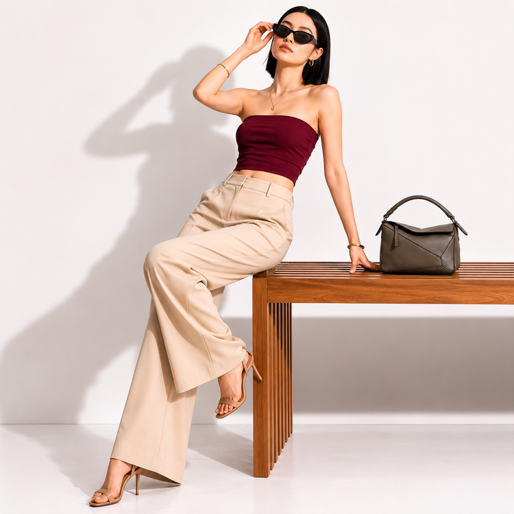 Burgundy  Tube Top