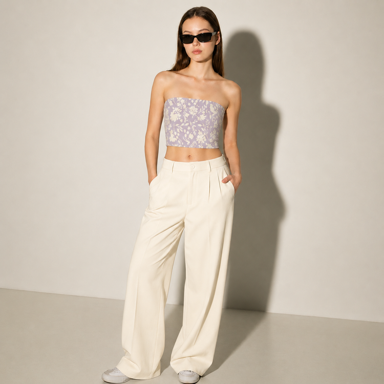 Lace & Lavender Tube Top