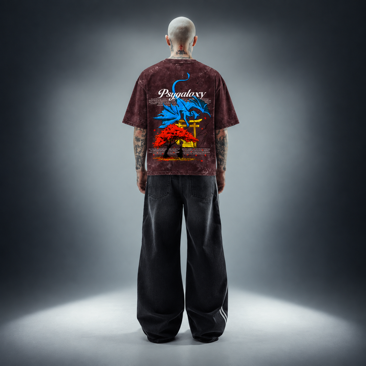Dragon’s Sanctuary - Unisex Acid Washed Oversized Tee
