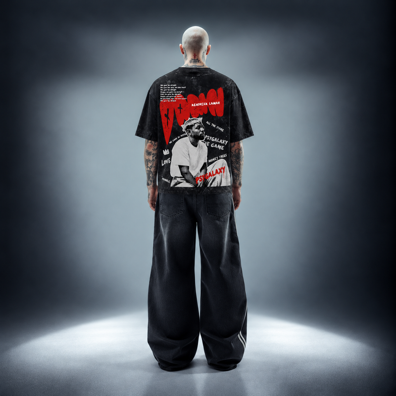KENDRICK - Unisex Acid Washed Oversized Tee