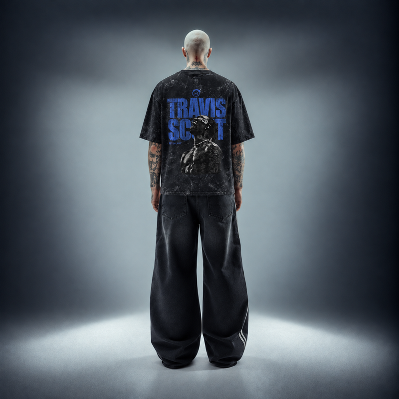 TRAVIS - Unisex Acid Washed Oversized Tee