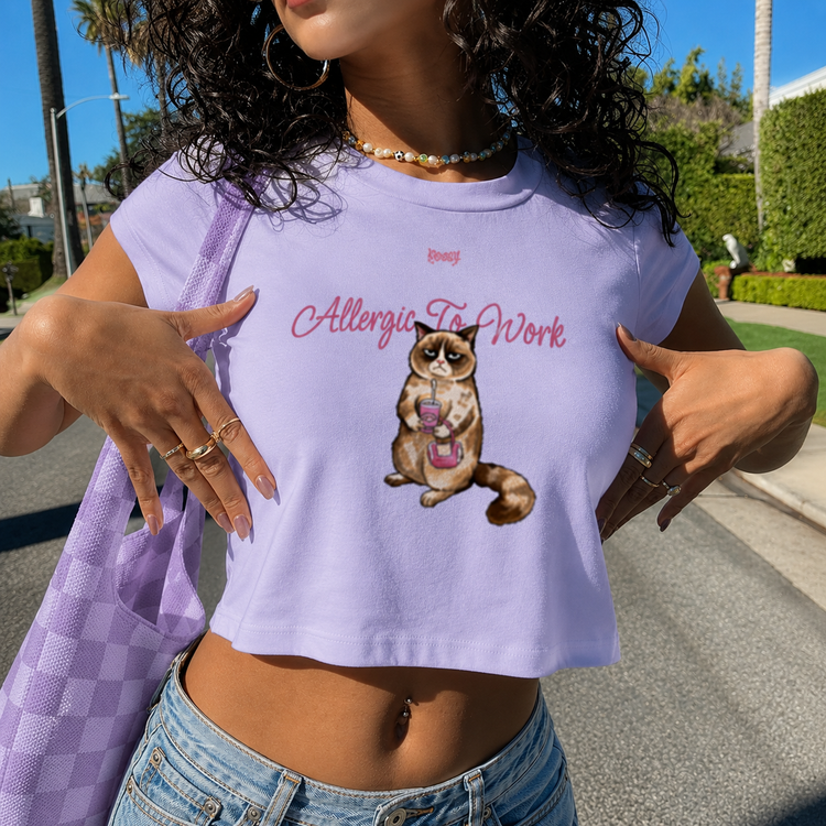 Allergic to Work - Crop Top