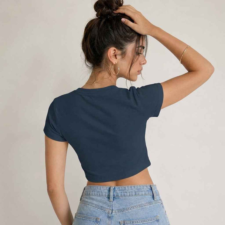 Crop Top - NAVY BLUE