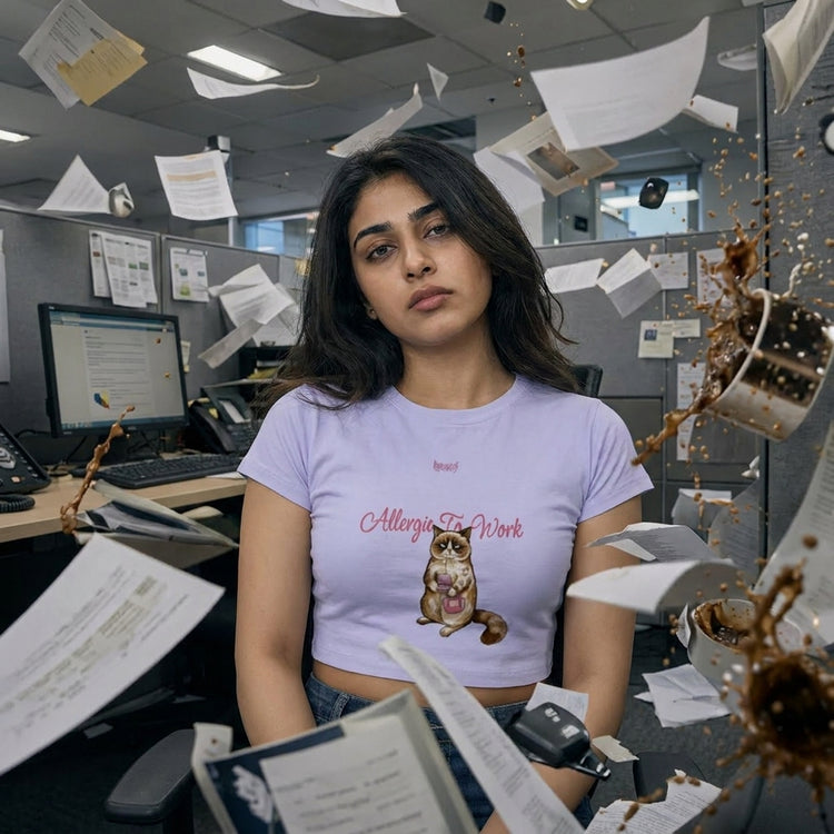 Allergic to Work - Crop Top