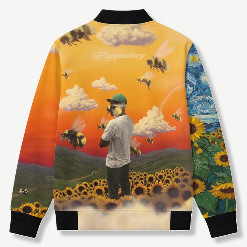 Flower Boy (Tyler) - Unisex AOP Bomber Jacket - back