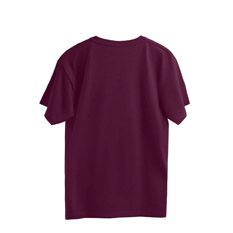 Solid Burgundy Oversized T-shirt