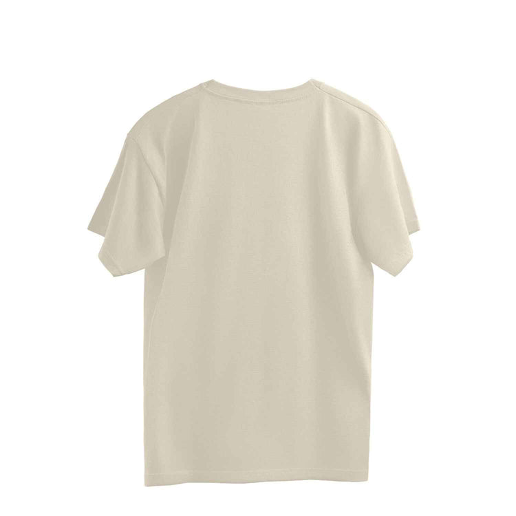 Solid Beige Oversized T-shirt