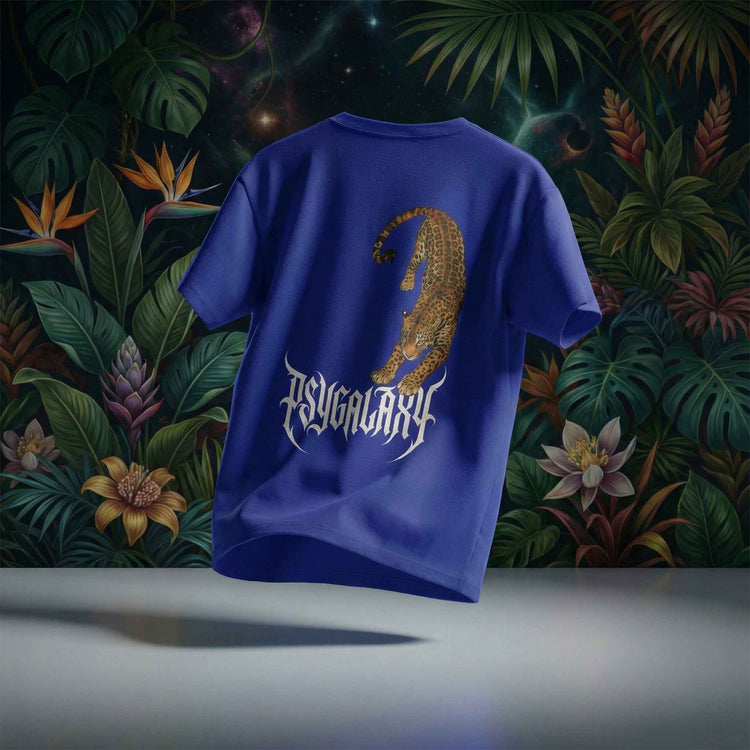 PSY CAT Oversized Tee in Royal Blue for Ultimate Trendy Comfort