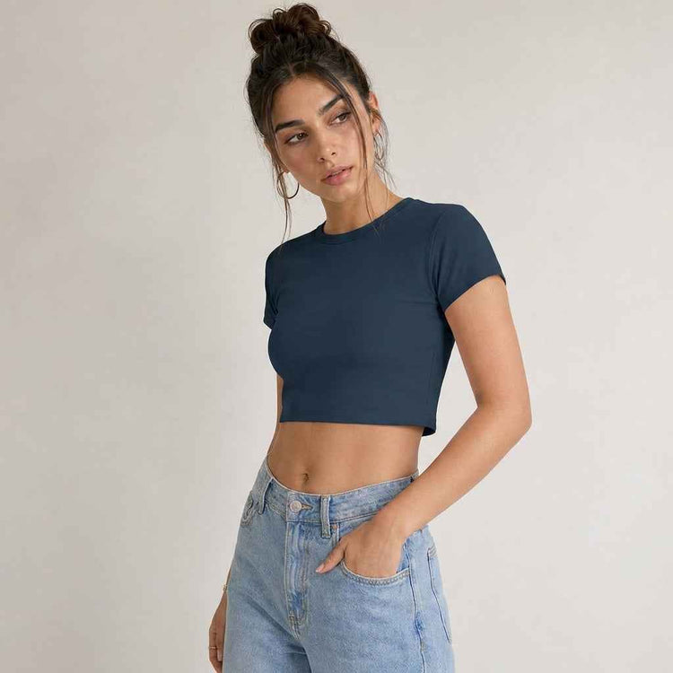 Crop Top - NAVY BLUE