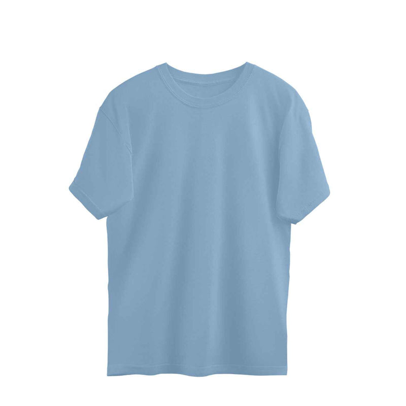 Solid Baby Blue Oversized T-shirt