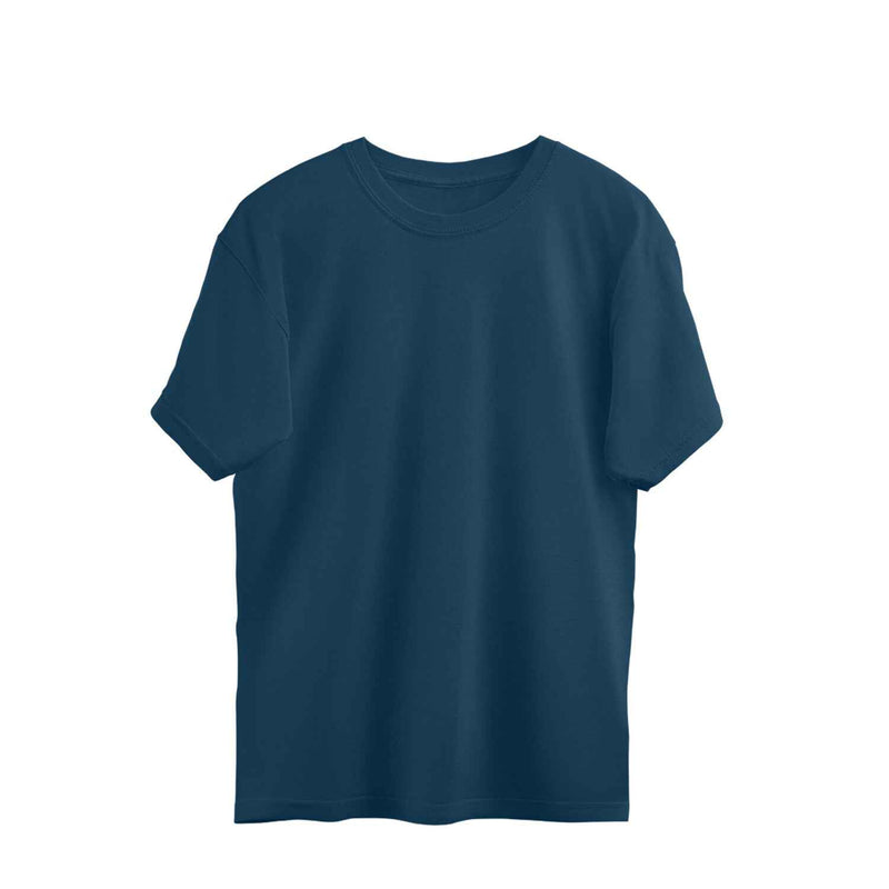 Solid Navy Blue Oversized T-shirt