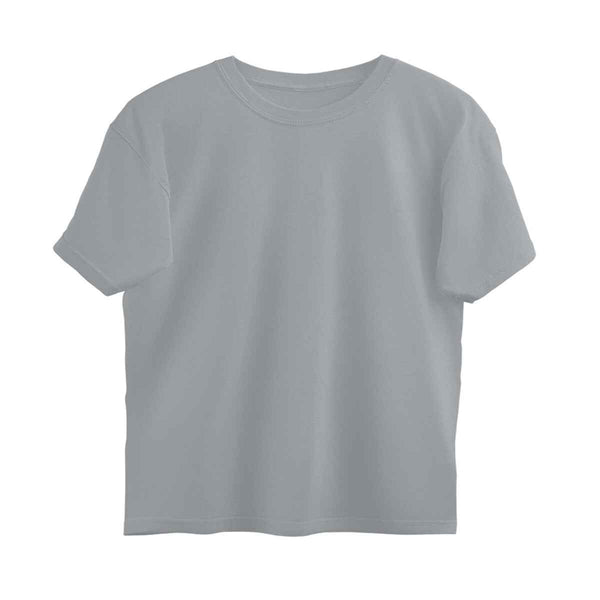 Solid Silver Frost Oversized T-shirt
