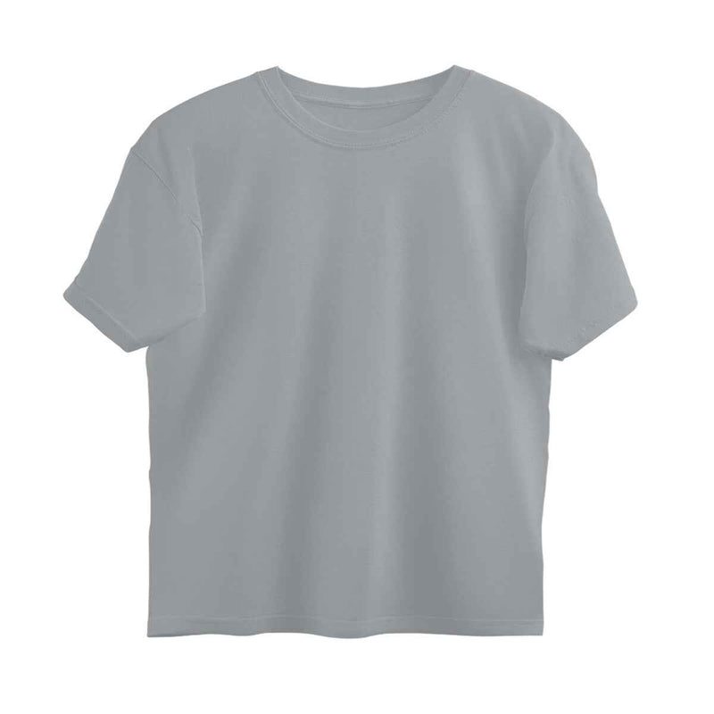Solid Silver Frost Oversized T-shirt