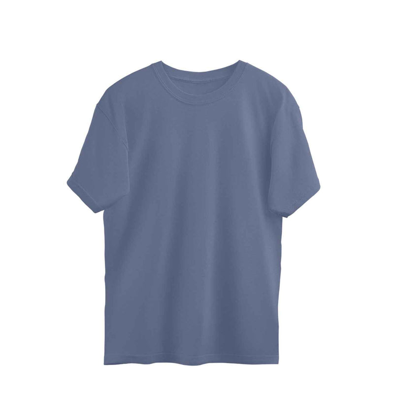 Solid Dusty Navy Oversized T-shirt