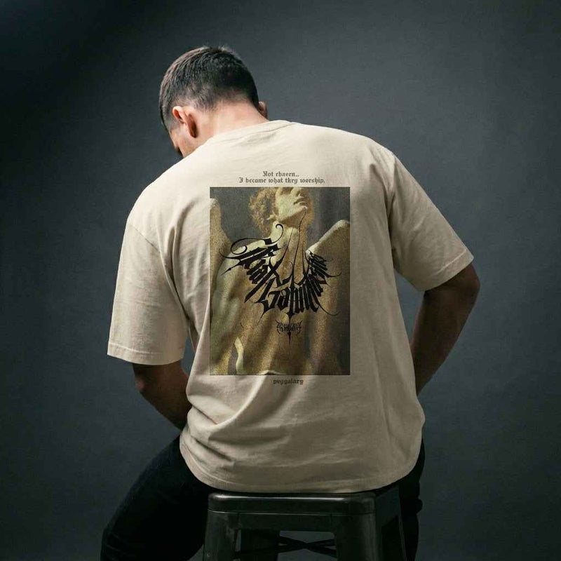 Fallen Angel - Oversized Tee (Beige)