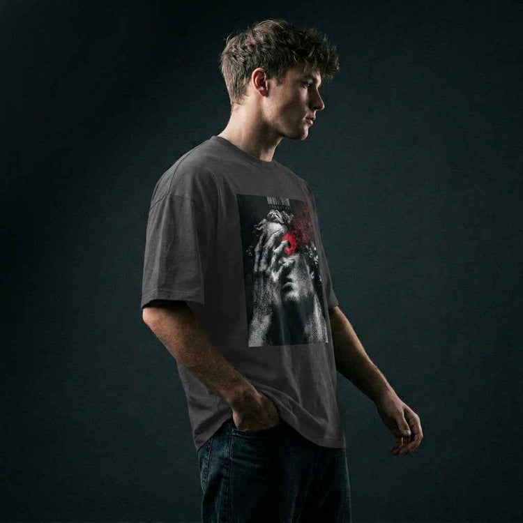 Grey Red - Regular Fit T-shirt