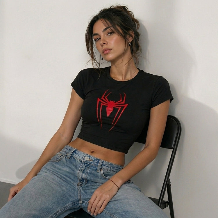 BLACK SPIDYY- Baby Tee