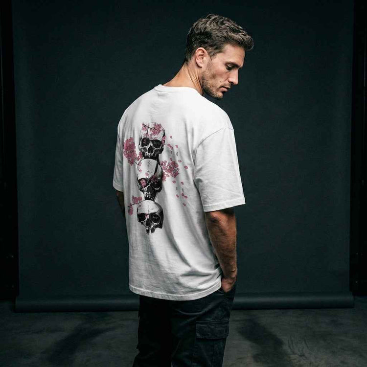 Skull Spring Oversized Tee - Trendy Graphic T-Shirt for Ultimate Comfort