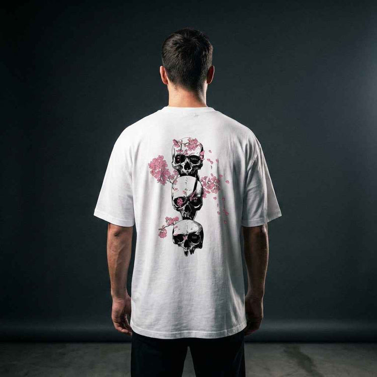 Skull Spring Oversized Tee - Trendy Graphic T-Shirt for Ultimate Comfort